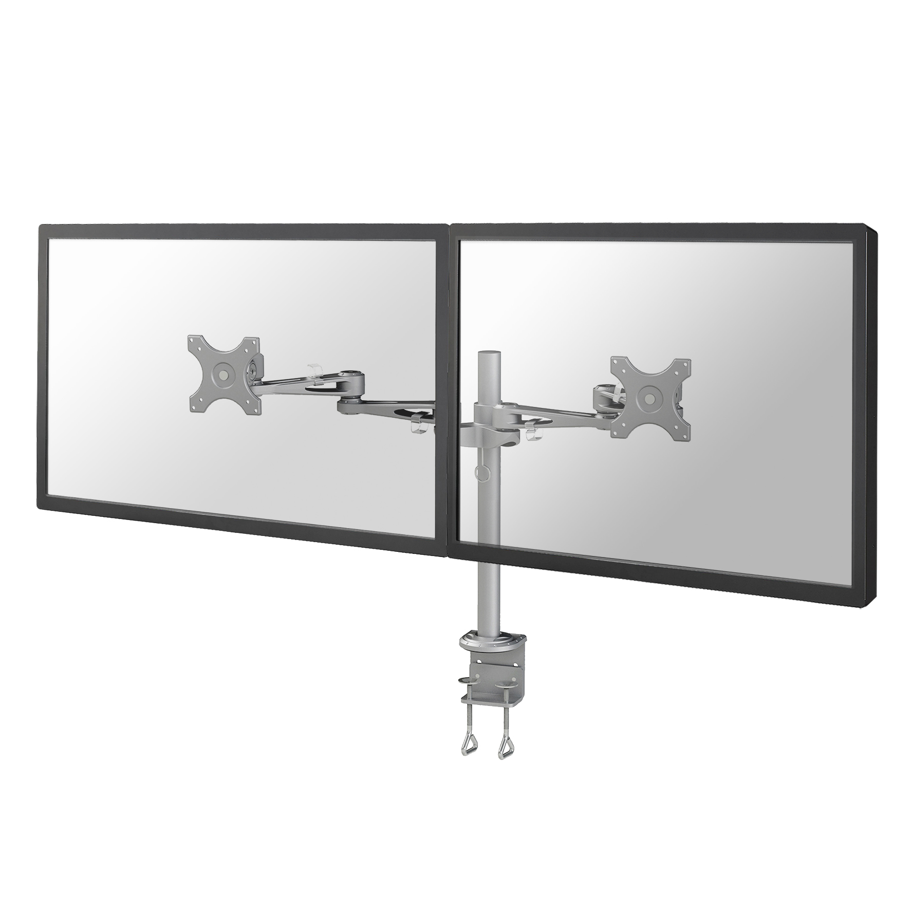 Neomounts FPMA-D935D - Befestigungskit - full-motion - für 2 LCD-Displays - Silber - Bildschirmgröße: 25.4-68.6 cm (10"-27")