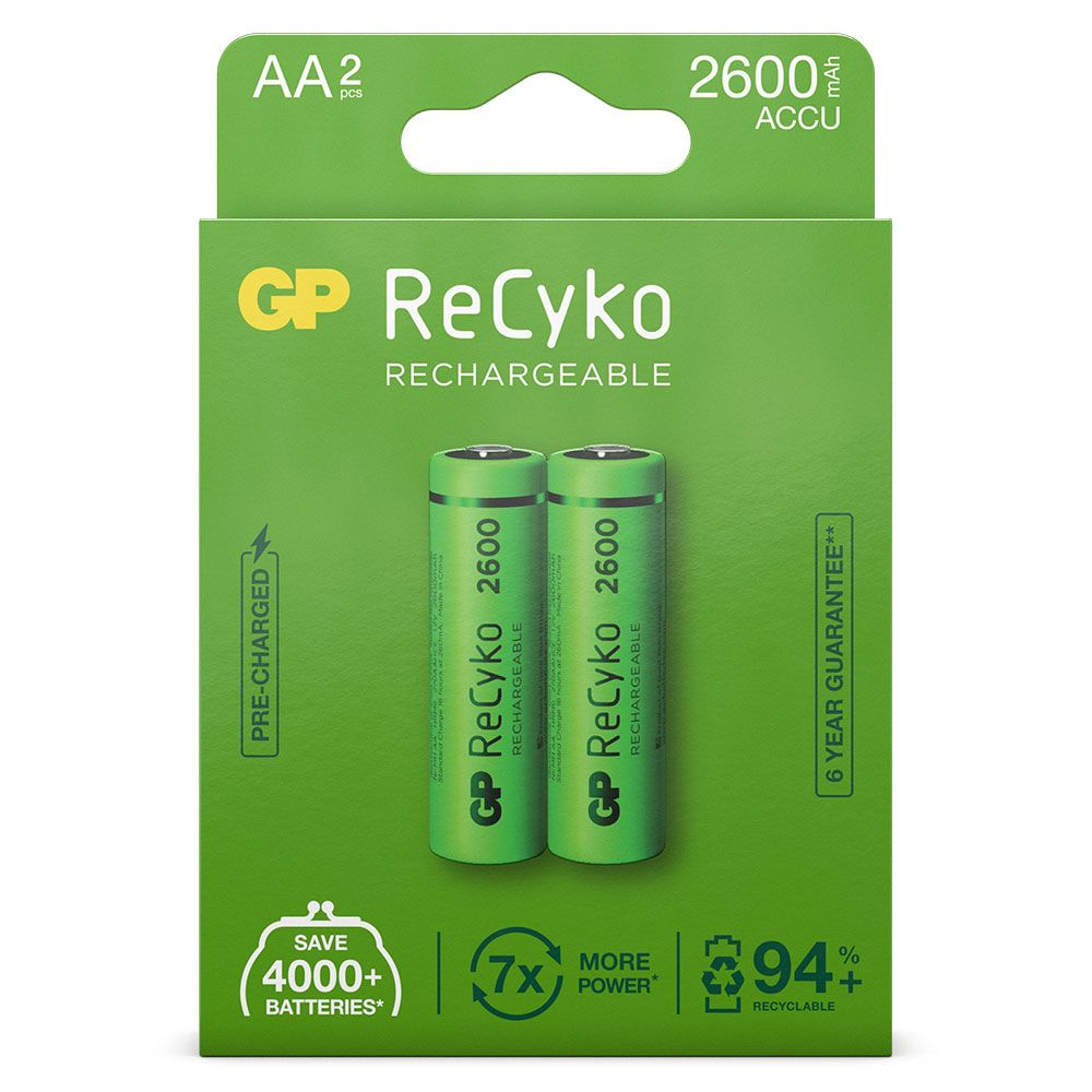GP Battery GP ReCyko+ - Batterie 2 x AA-Typ - NiMH - (wiederaufladbar)