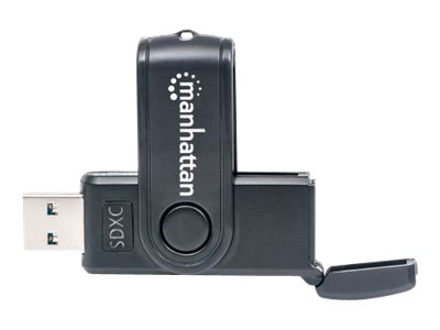 Manhattan USB-A Mini Multi-Card Reader/Writer, 5 Gbps (USB 3.2 Gen1 aka USB 3.0)