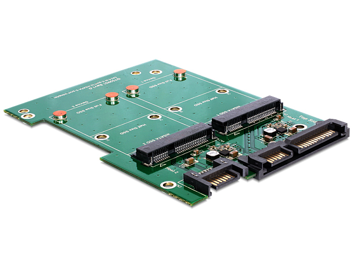 Delock Converter SATA 22 pin > mSATA - Speicher-Controller