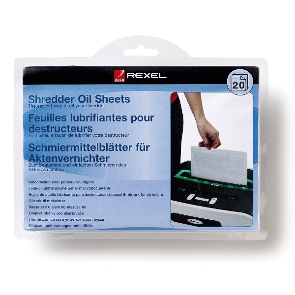 Rexel Schredder-Ölblätter (Packung mit 20)