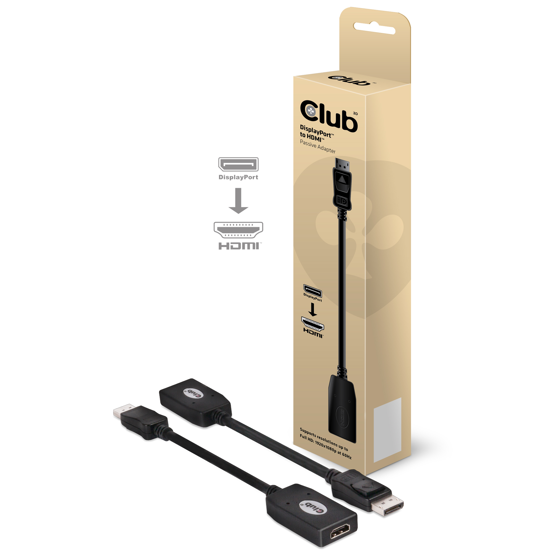 Club 3D Adapterkabel - DisplayPort männlich