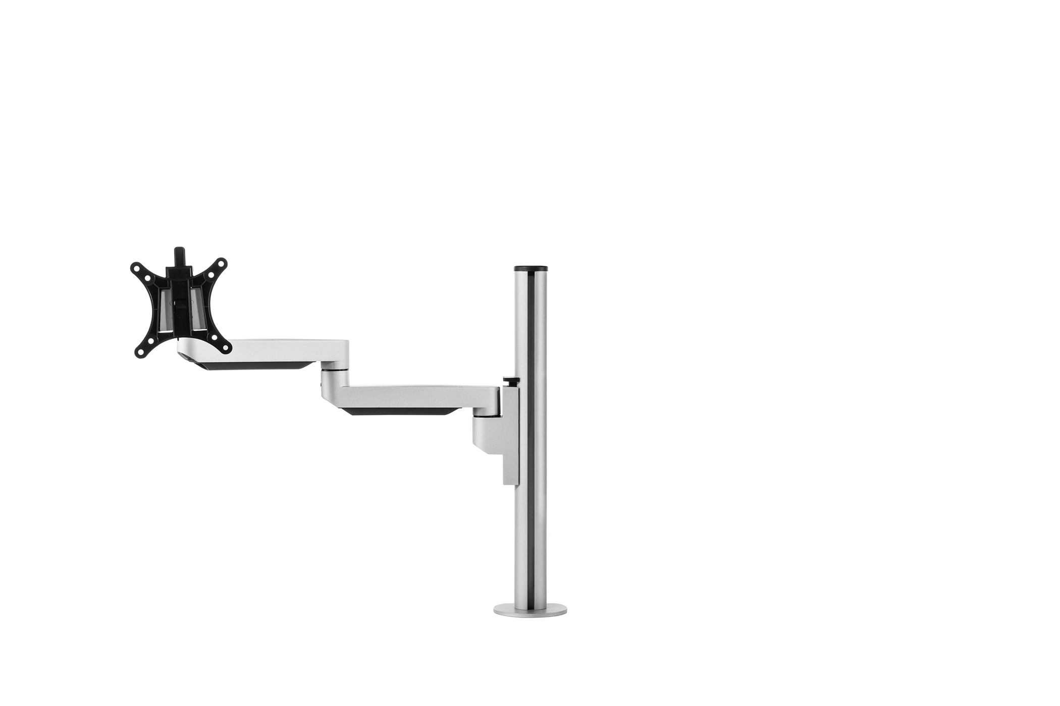 Bakker Elkhuizen Filex Galaxy Modular Single - Befestigungskit (Spannbefestigung für Tisch, Säule für Tischhalterung, gerader Arm, VESA-Schnellverschlussplatte, Tischdurchführung, Anschluss)