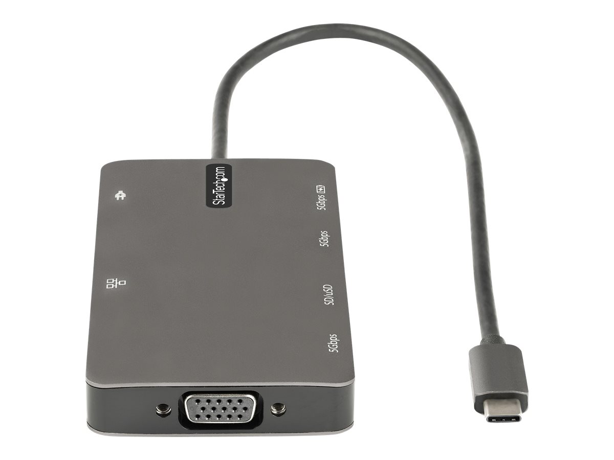 StarTech.com USB C Multiport Adapter - USB C auf HDMI 4K 30Hz/VGA Reiseadapter/Docking station - 5Gbit/s USB 3.0 Hub (USB A/USB C)