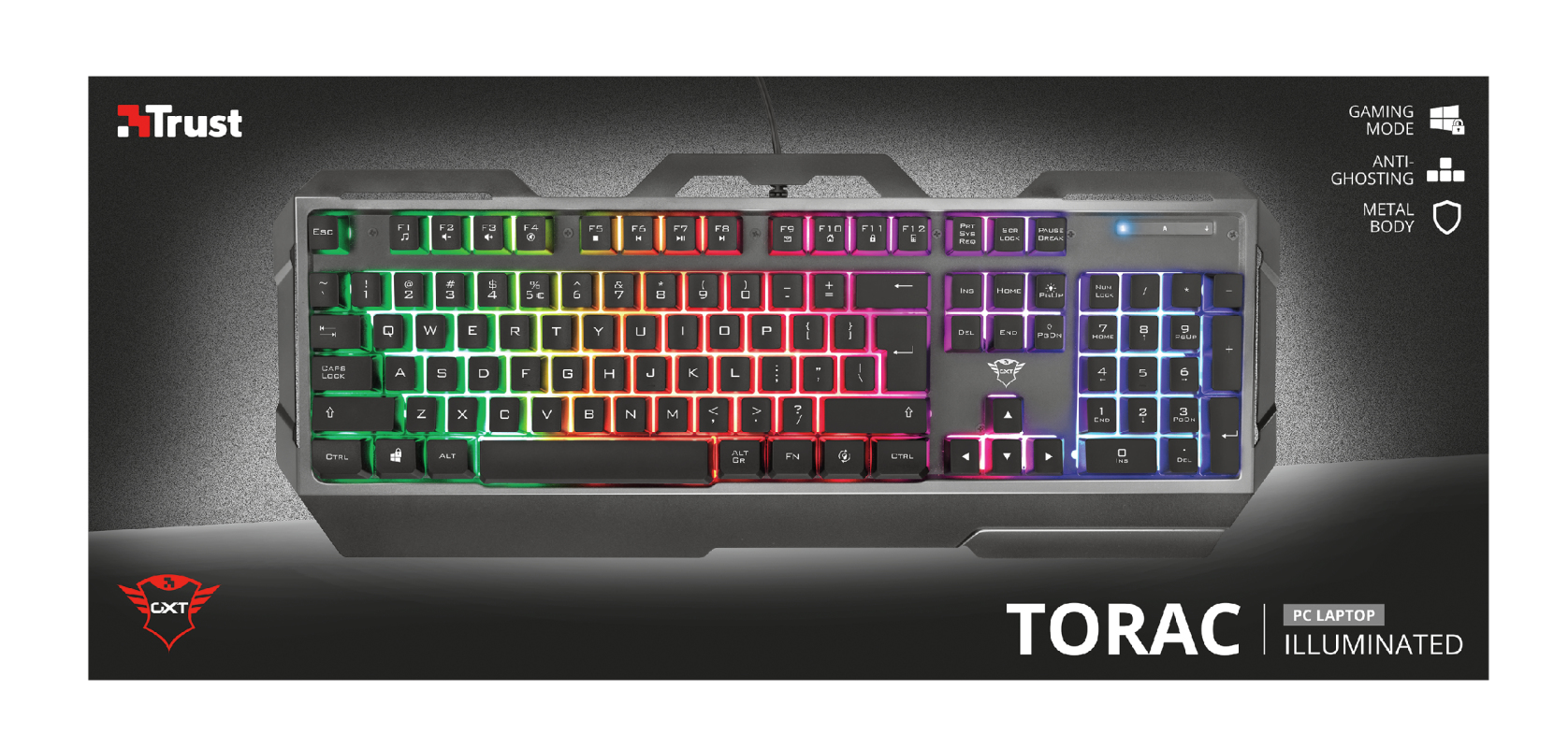 Trust Gaming GXT 856 Torac - Tastatur - hintergrundbeleuchtet