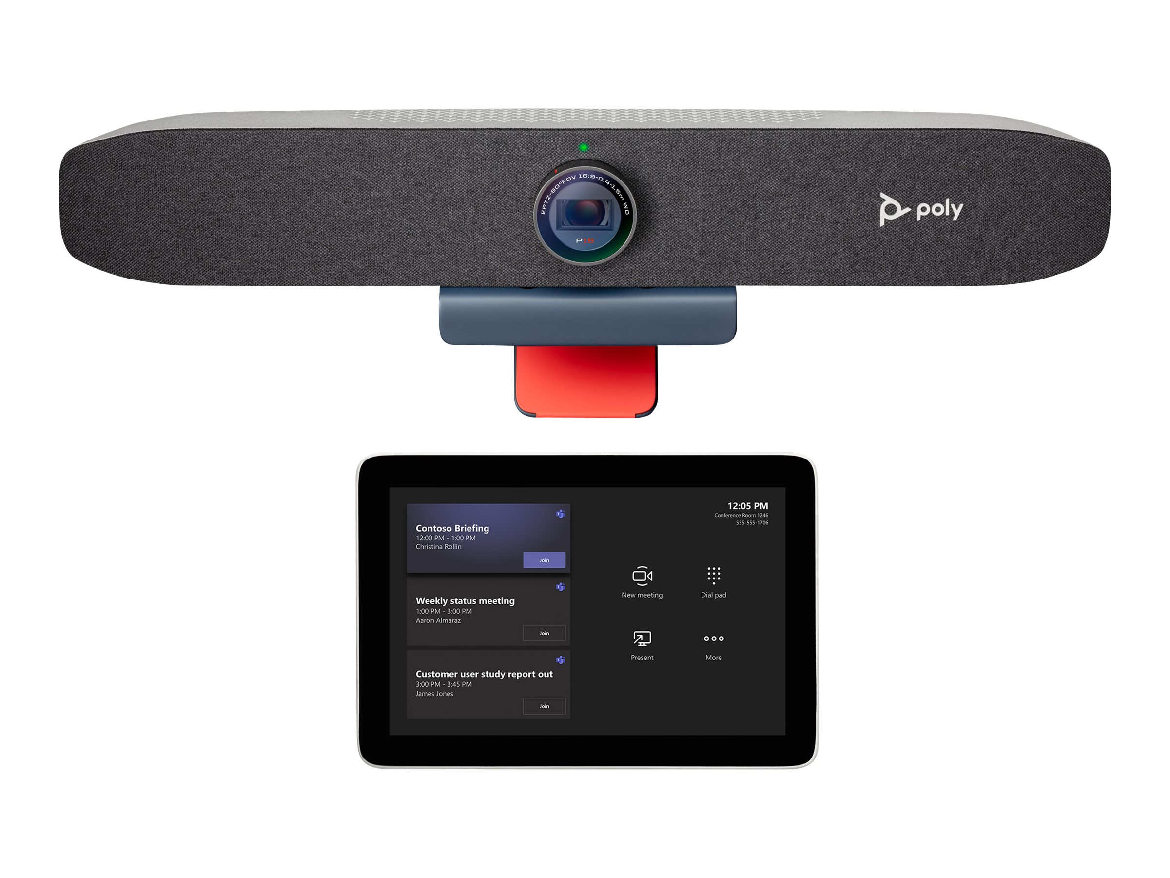 Poly Studio - Focus Room Kit - Kit für Videokonferenzen (Touchscreen-Konsole, Videoleiste)