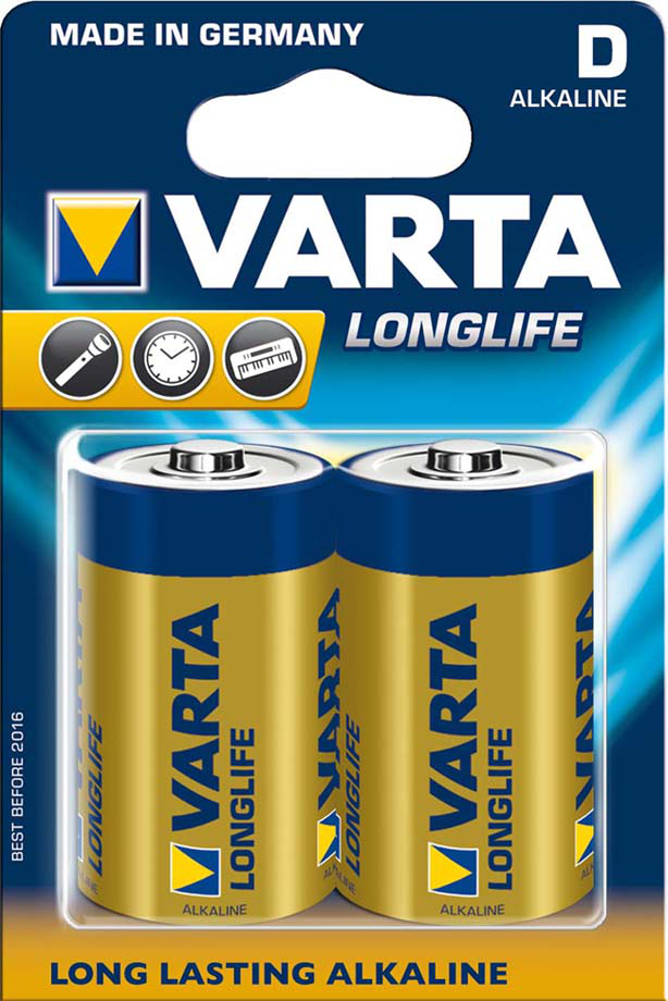 Varta Longlife 04120 - Batterie 2 x D - Alkalisch