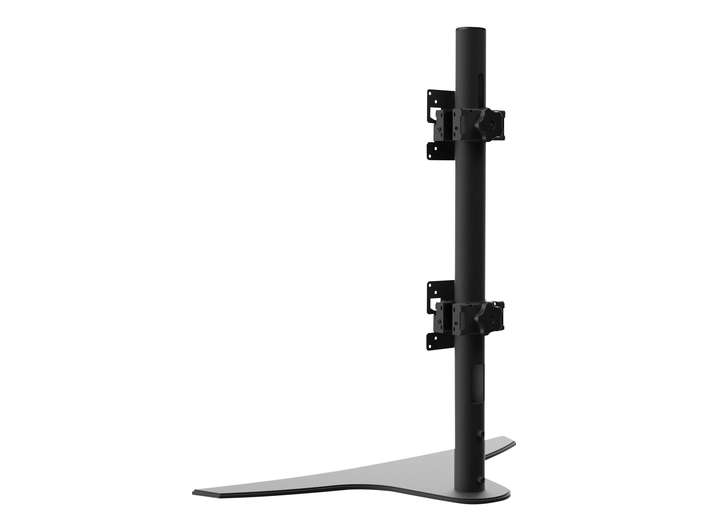 Peerless AV 1x2 - Aufstellung - Free Standing - für 2 Curved-LCD-Bildschirme - kratzfestes verschmolzenes Epoxidharz - mattschwarz - Bildschirmgröße: 61-124.5 cm (24"-49")