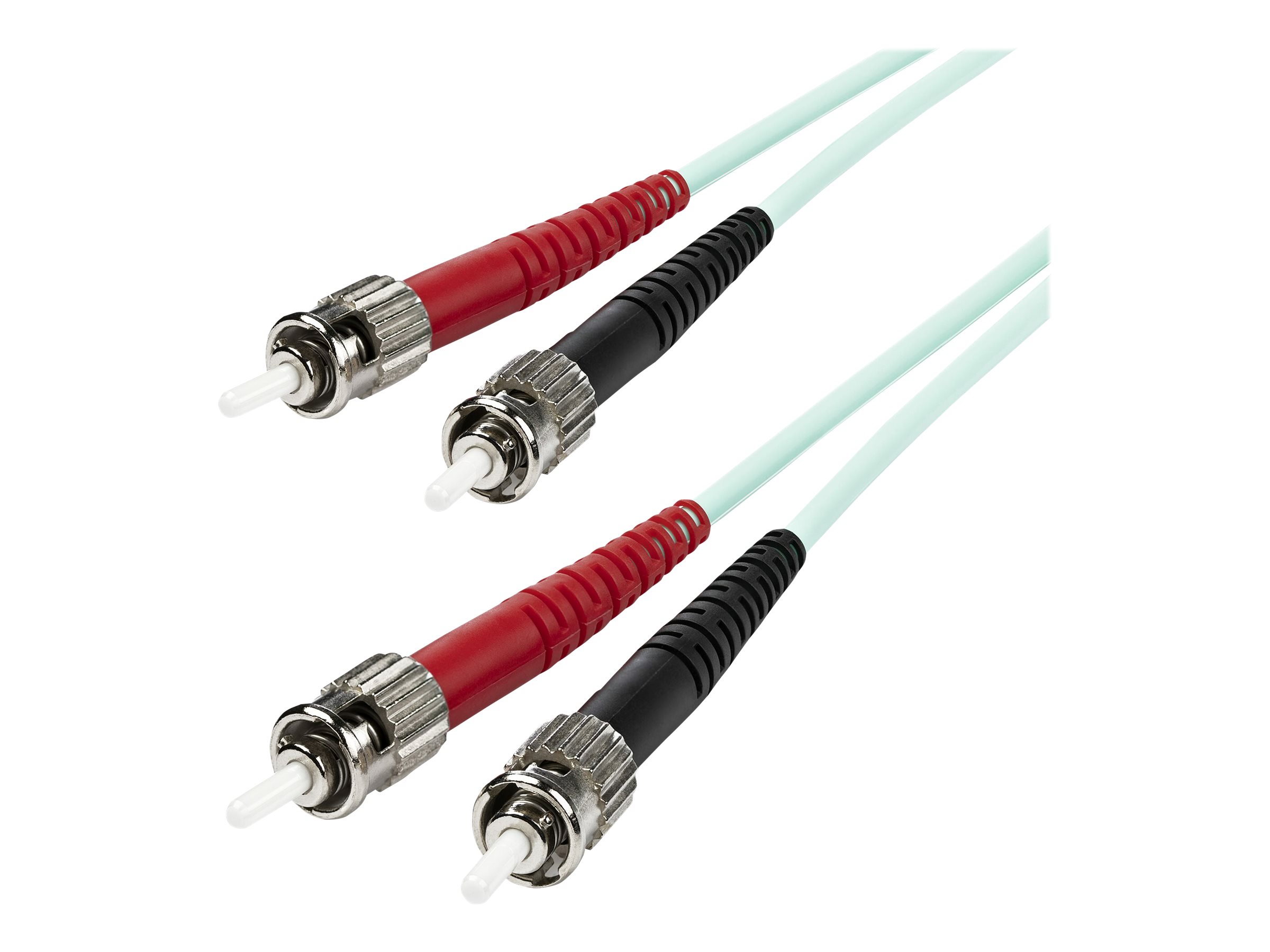 StarTech.com 1m Fiber Optic Cable - 10 Gb Aqua - Multimode Duplex 50/125 - LSZH - ST/ST - OM3 - ST to ST Fiber Patch Cable - Patch-Kabel - ST multi-mode (M)