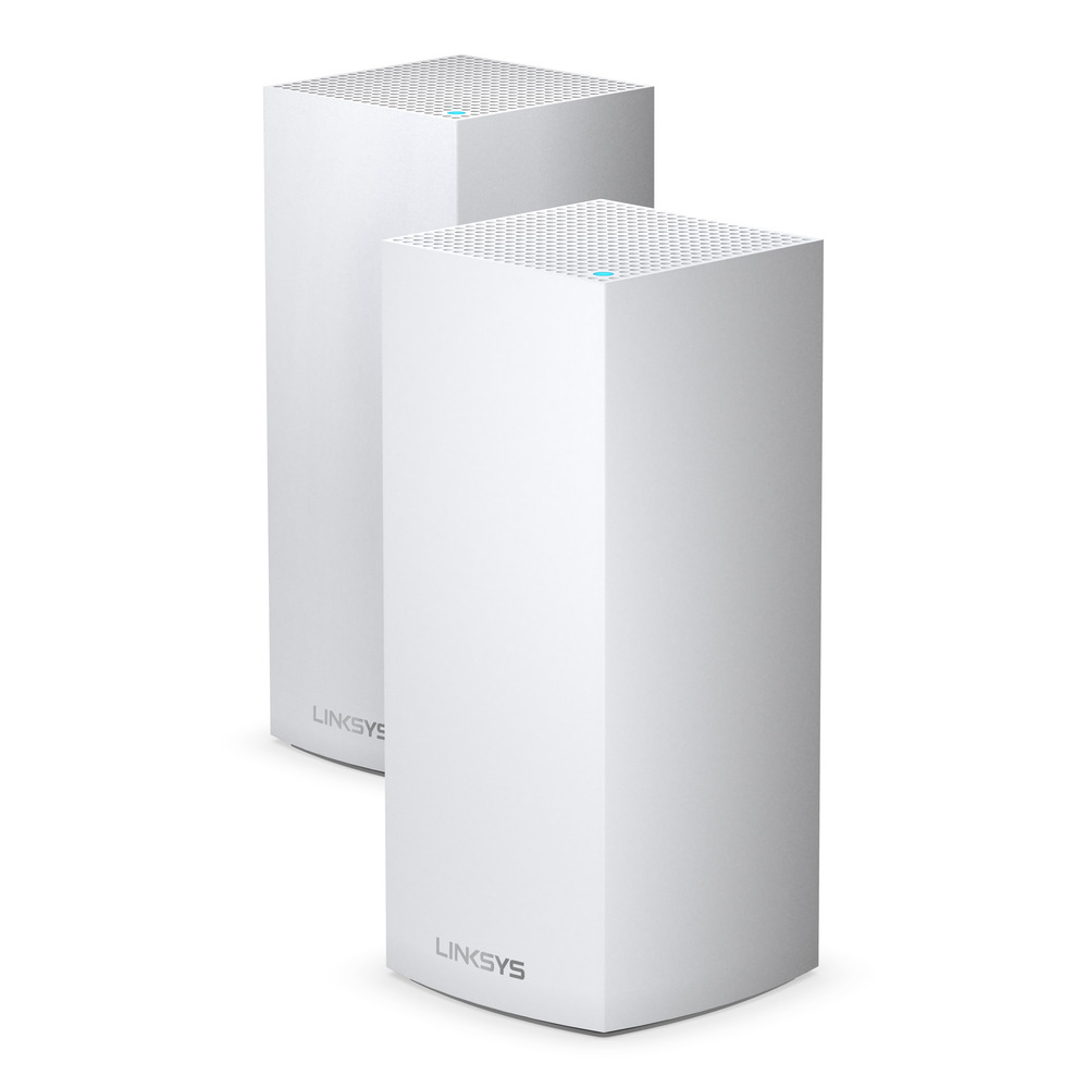 Linksys VELOP Whole Home Mesh Wi-Fi System MX8400 - Wireless Router - 3-Port-Switch - GigE - 802.11a/b/g/n/ac/ax - Tri-Band (Packung mit 2)
