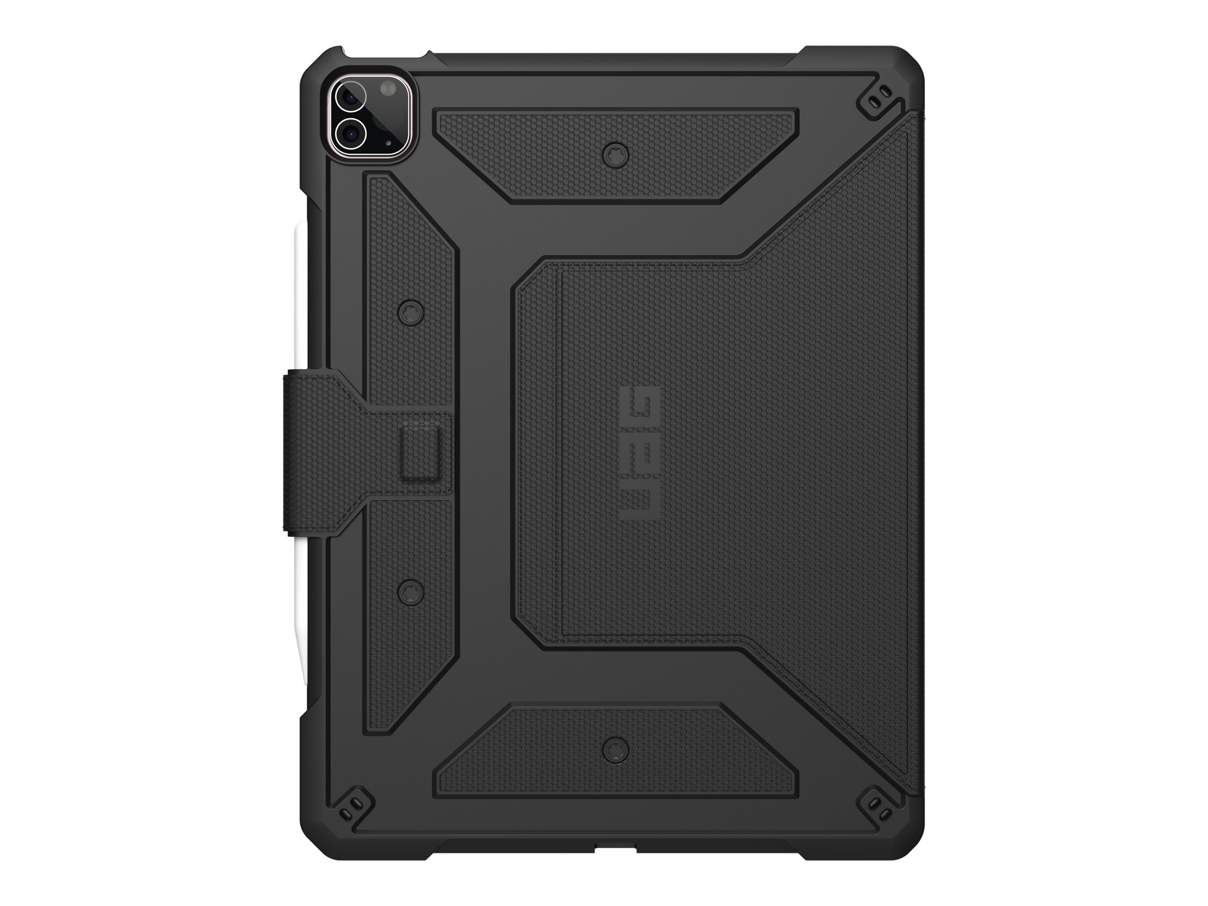 Urban Armor Gear UAG Rugged Case for iPad Pro 12.9-in (5th Gen, 2021) - Metropolis Black - Flip-Hülle für Tablet - widerstandsfähig - Schwarz - 12.9" - für Apple 12.9-inch iPad Pro (4. Generation, 5. Generation)