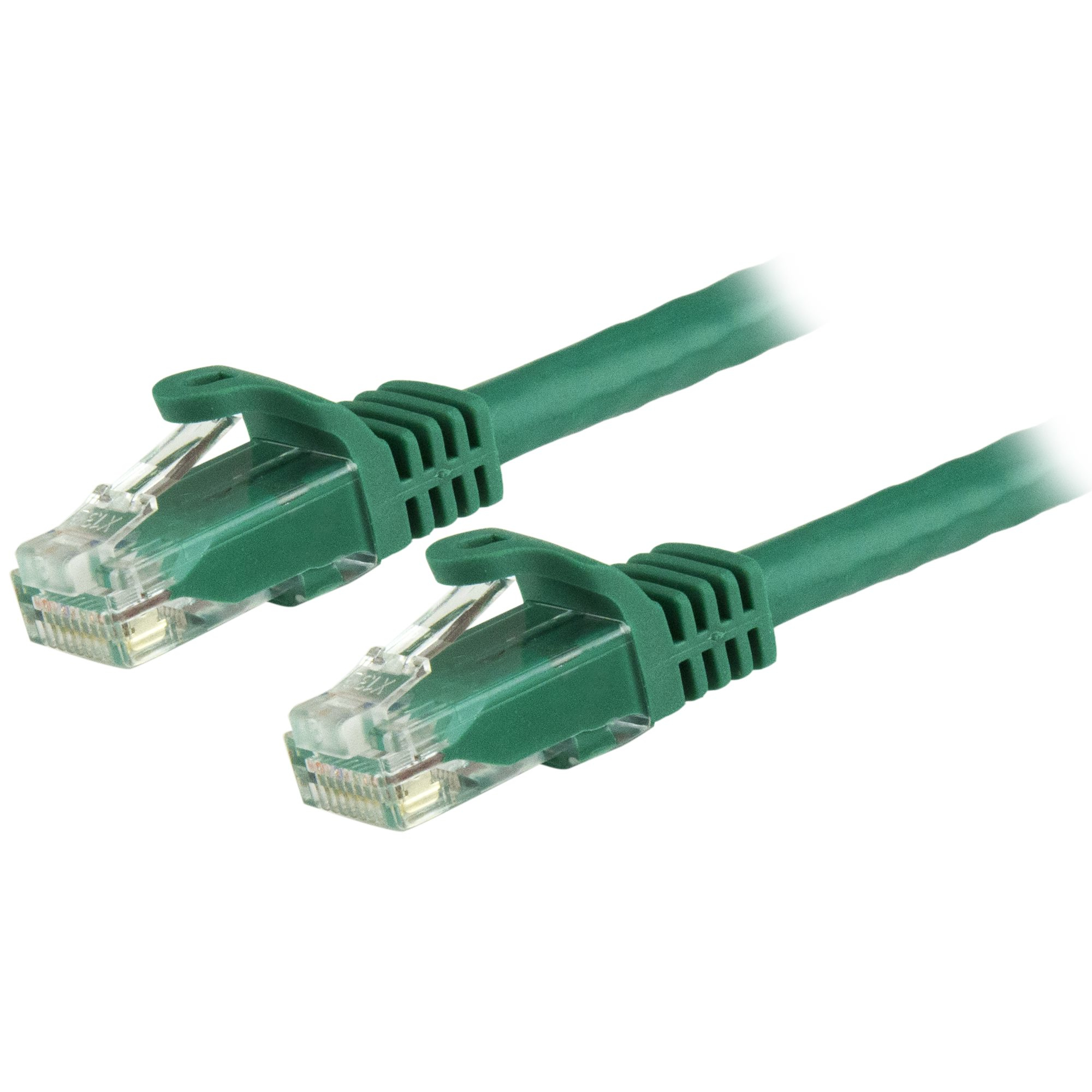 StarTech.com 7.5m CAT6 Ethernet Cable, 10 Gigabit Snagless RJ45 650MHz 100W PoE Patch Cord, CAT 6 10GbE UTP Network Cable w/Strain Relief, Green, Fluke Tested/Wiring is UL Certified/TIA - Category 6 - 24AWG (N6PATC750CMGN)