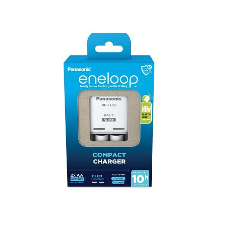 Panasonic eneloop Basic BQ-CC50 - Batterieladegerät - (für 2xAA/AAA)