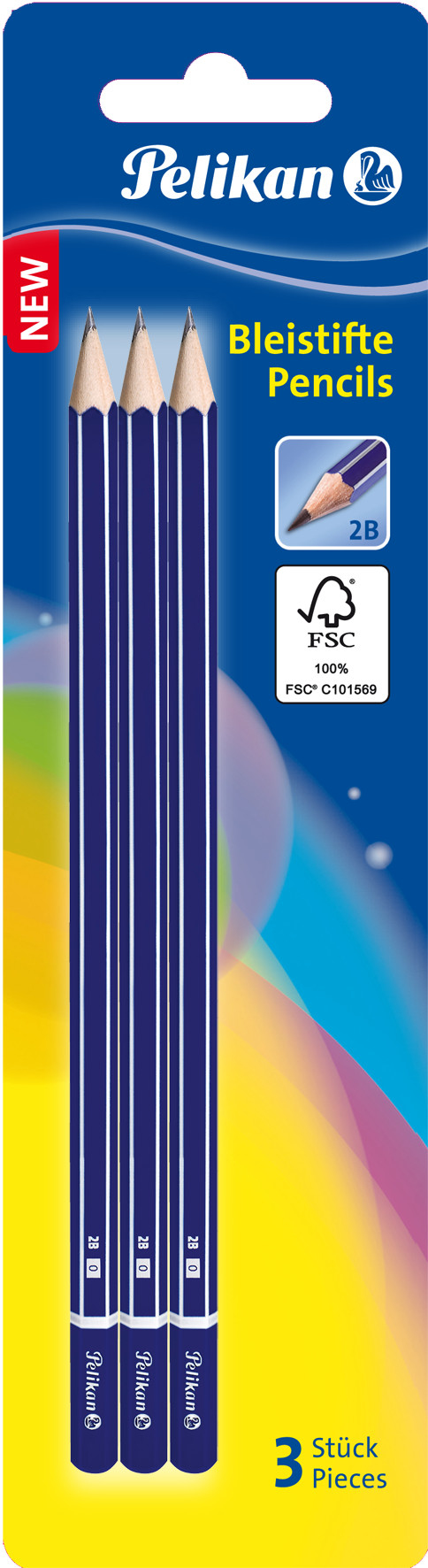 Pelikan 978783 - 2B - Blau - Hexagonal - Deutschland - Forest Stewardship Council (FSC) - Sichtverpackung