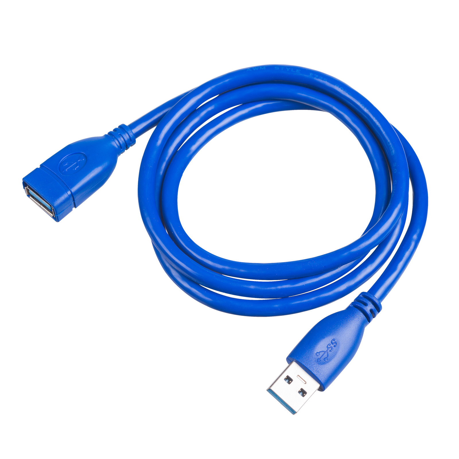 Akyga AK-USB-28 - 1 m - USB A - USB A - USB 3.2 Gen 1 (3.1 Gen 1) - Blau