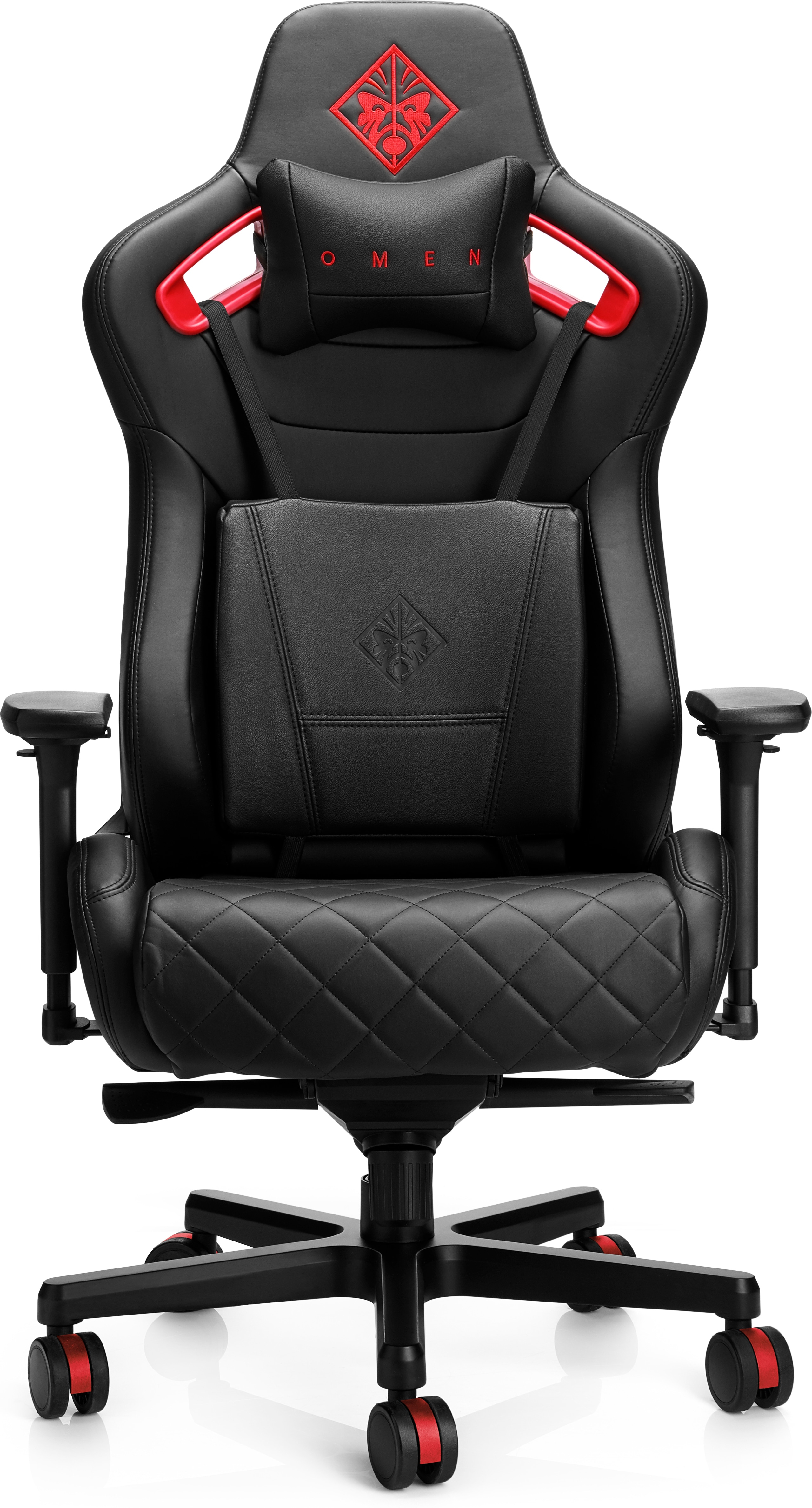 HP OMEN by Citadel Gaming Chair - PC-Gamingstuhl - Schwarz - Schwarz - Schwarz - Rot - Harte Armlehne - 4D-Armlehne