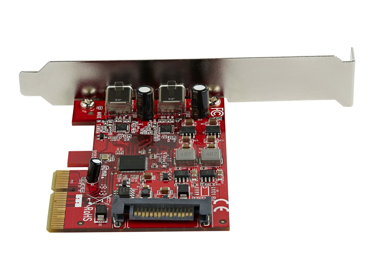StarTech.com PCIe USB 3.1 Card, 2x USB C 3.1 Gen 2 10Gbps, PCIe Gen 3 x4, ASM3142 Chipset, USB Type-C PCI Express Card, 2-Port USB 3.2 Gen 2x1 Expansion Add-On Card, Windows, macOS, Linux