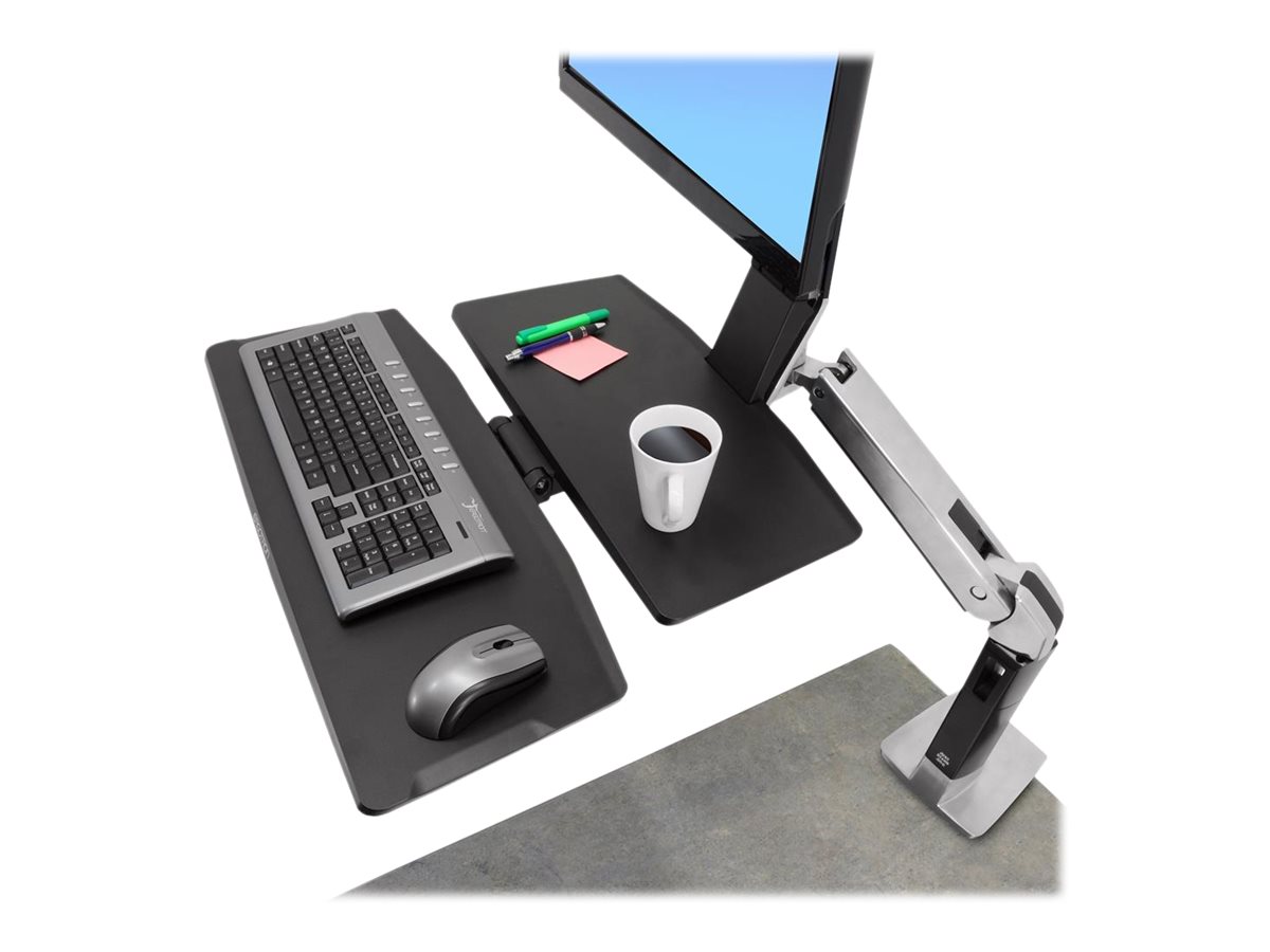Ergotron WorkFit-A LCD HD with Worksurface+ Standing Desk - Befestigungskit (Spannbefestigung für Tisch, Pivot, Flexibler Arm, Tastatur-Tablett, Arbeitsoberfläche)