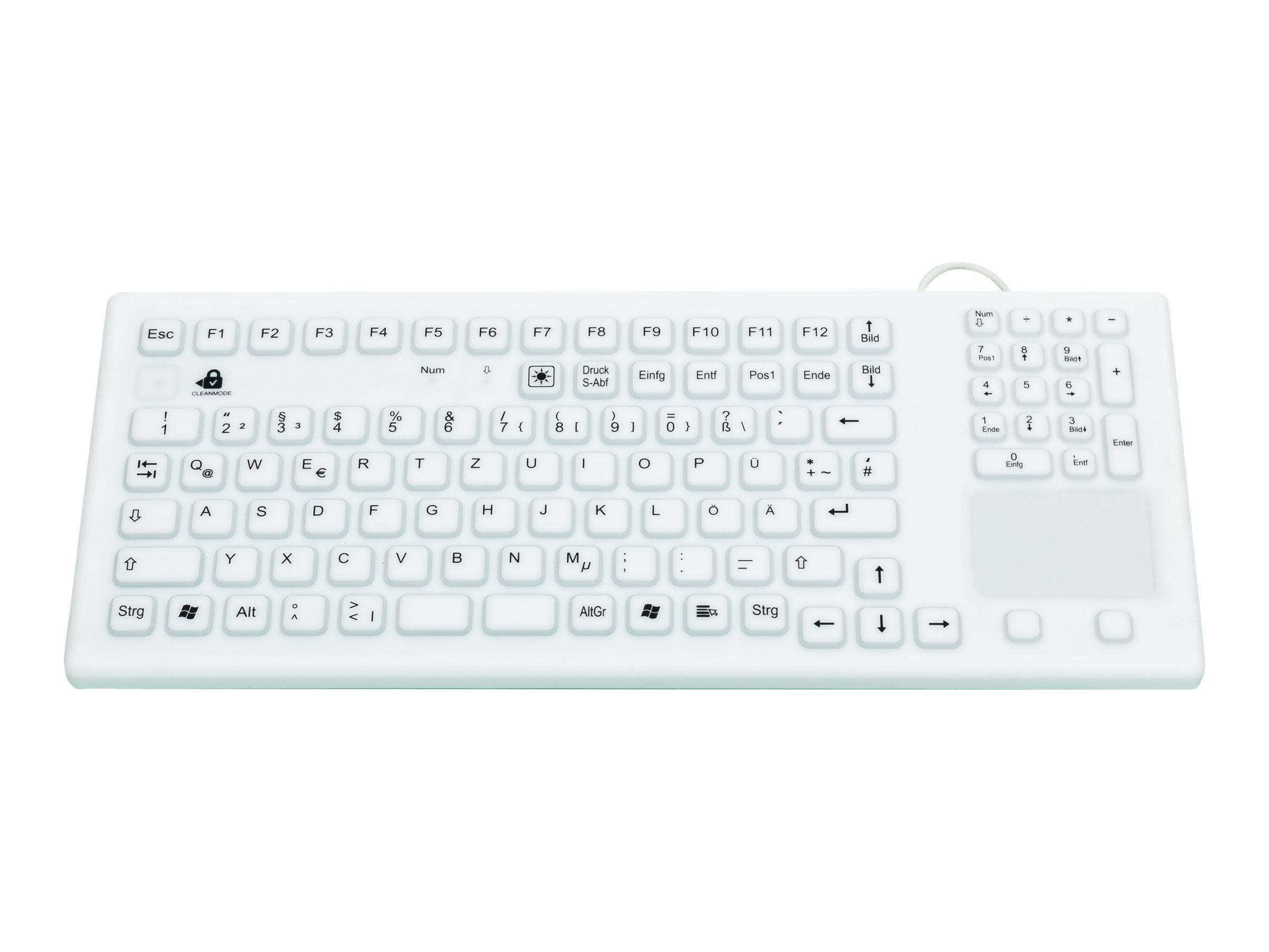 GETT InduKey TKG-107-TOUCH - Tastatur - mit Touchpad