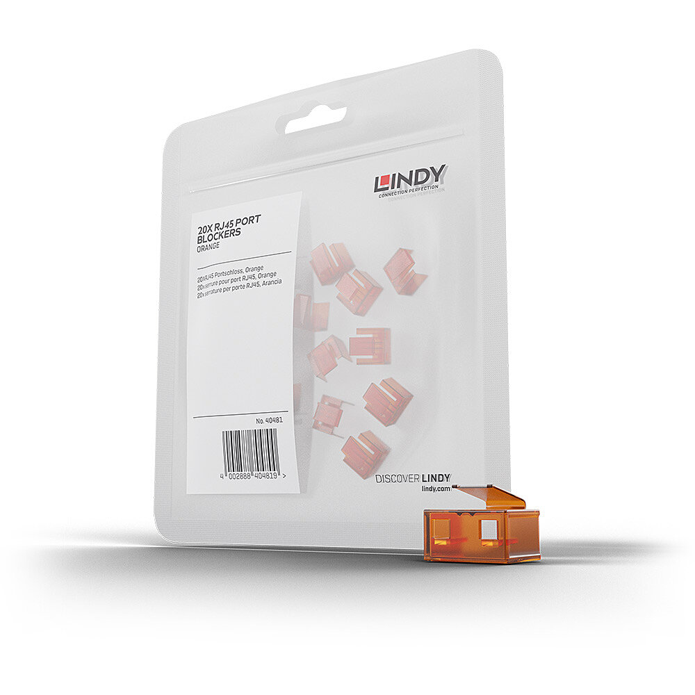Lindy LAN-Portblocker - orange (Packung mit