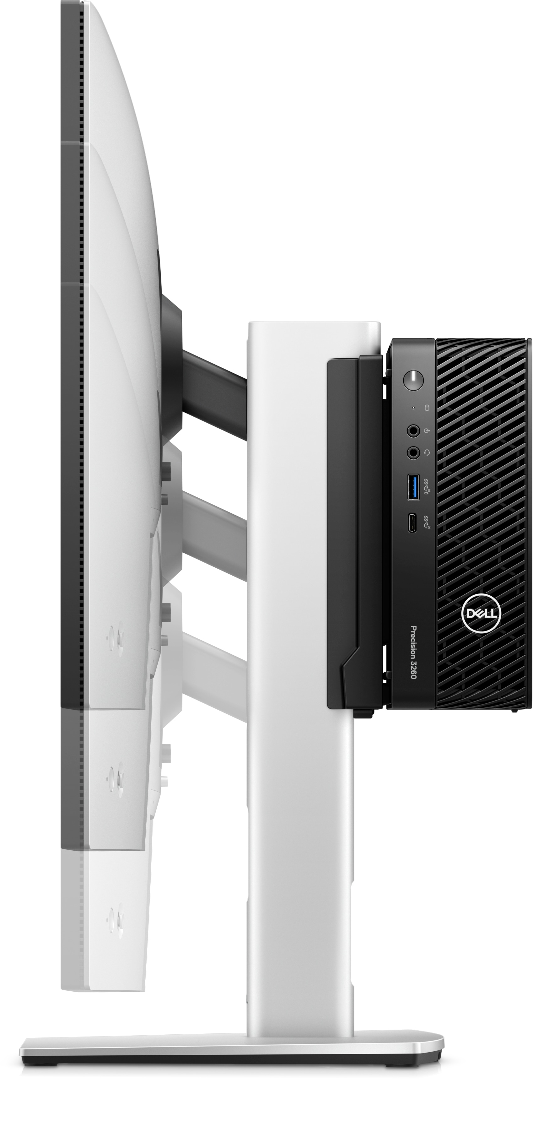 Dell CFS22 - Aufstellung - für Monitor/Desktop - verriegelbar - Silber - Bildschirmgröße: 48.3-68.6 cm (19"-27")