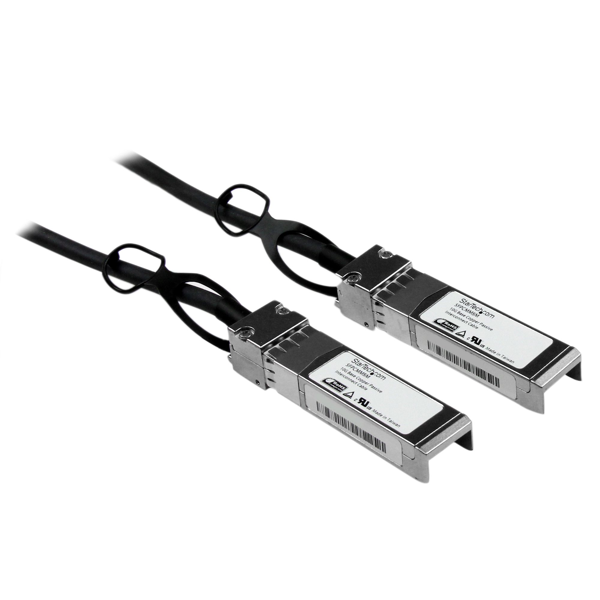 StarTech.com Cisco kompatibles SFP+ Twinax Kabel (5m, 10GBASE-CU SFP+ Direct Attach, passiv, 10Gigabit Kupfer Netzwerkkabel)