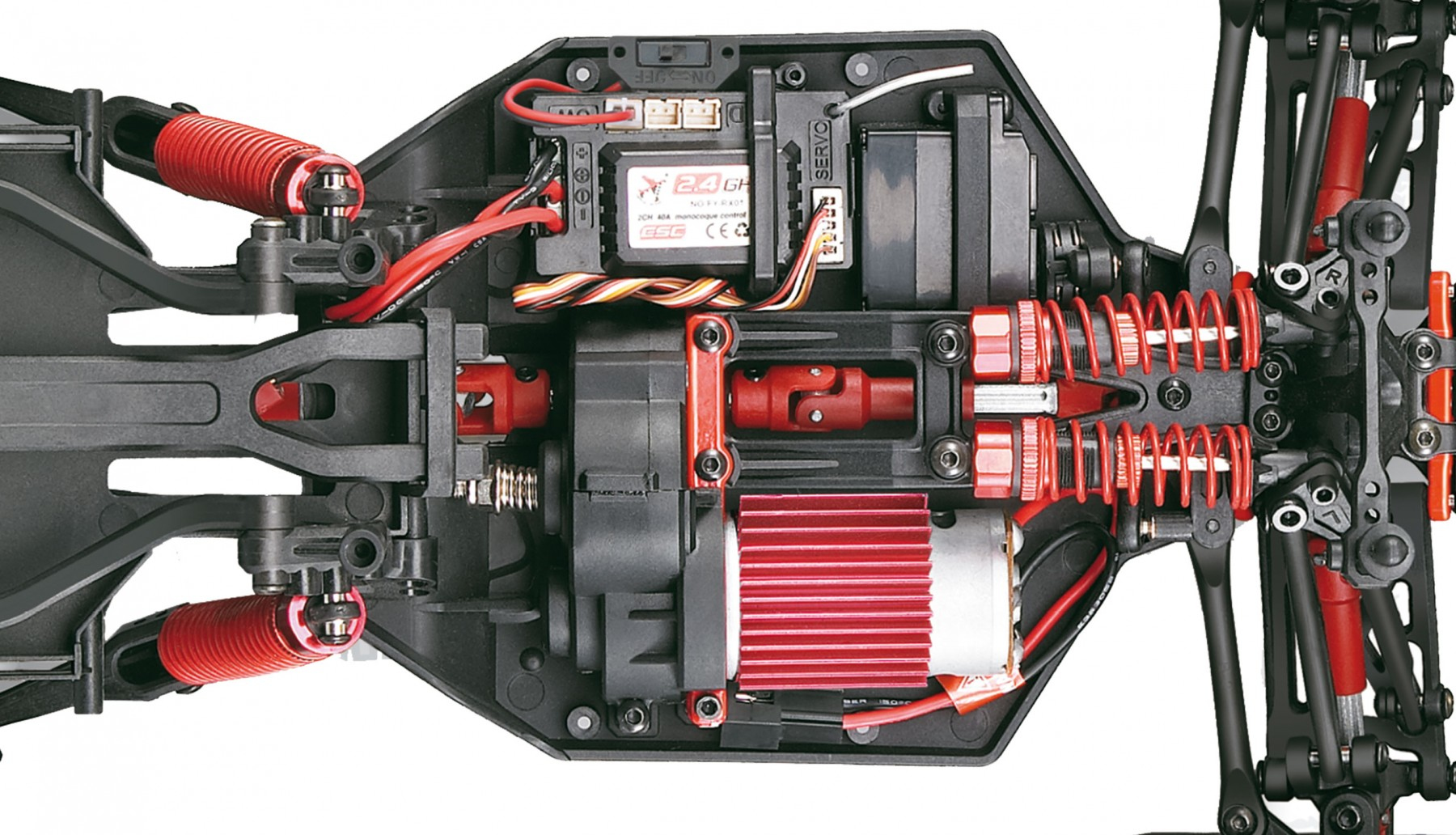 Amewi X-King - Off-Road-Wagen - Elektromotor - 1:12 - Schwarz - Rot - Allradantrieb - 2.4 GHz
