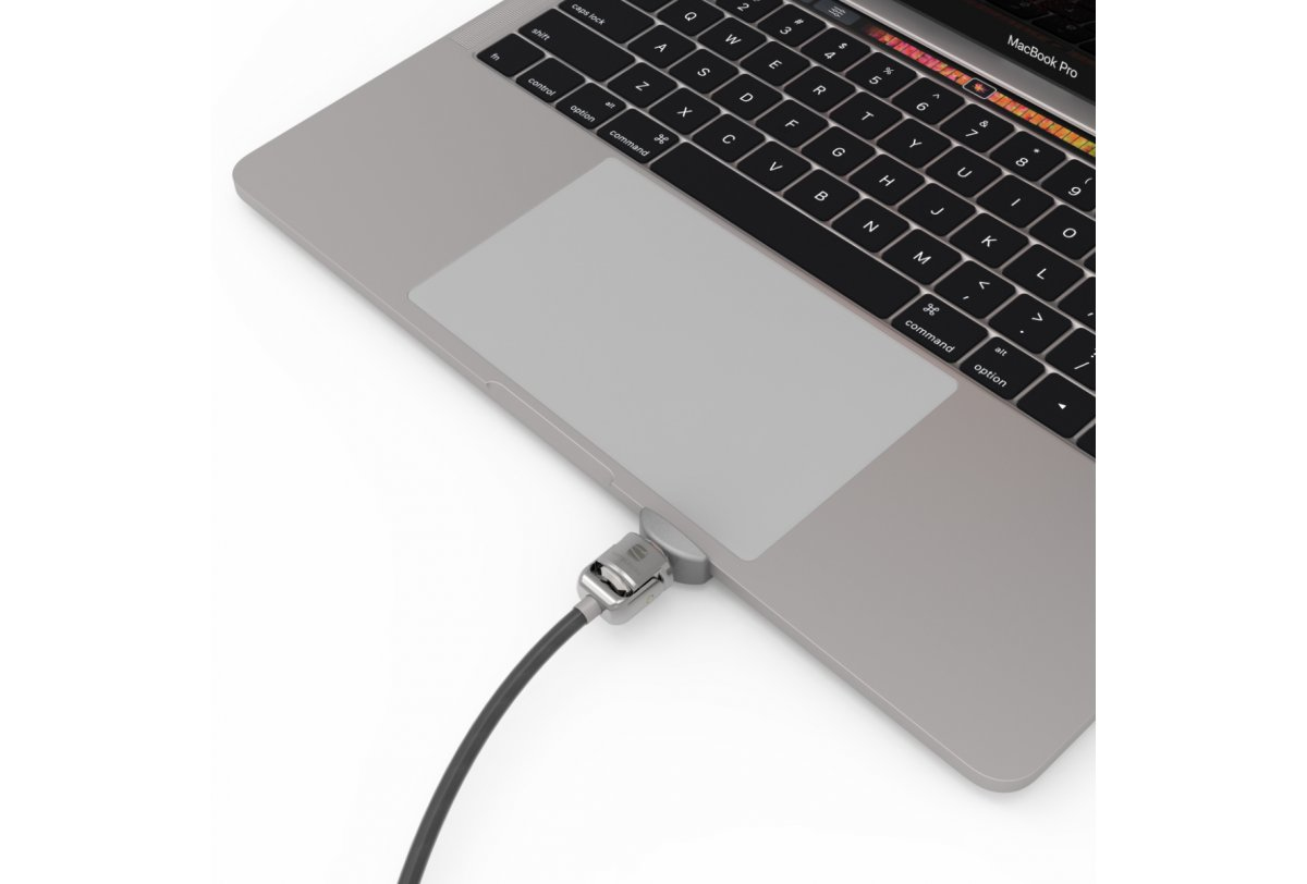 Compulocks Ledge Lock Adaptor for MacBook Pro 13" M1 & M2 with Combination Cable Lock Silve