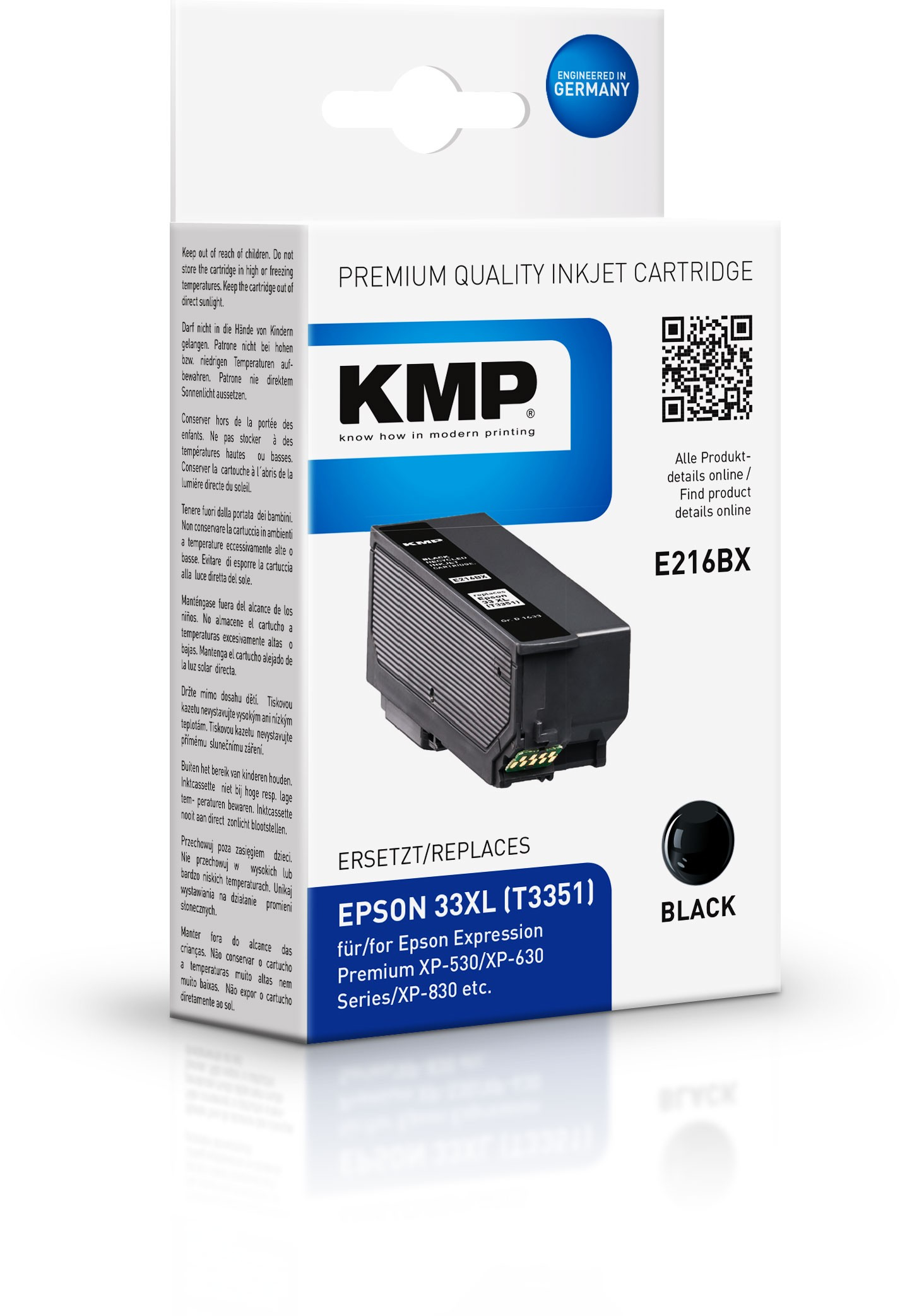 KMP 1633,4001 - Hohe (XL-) Ausbeute - Tinte auf Pigmentbasis - 15 ml - 530 Seiten