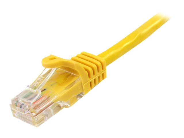 StarTech.com 0,5m Cat5e Ethernet Netzwerkkabel Snagless mit RJ45 - Cat 5e UTP Kabel - Gelb - Patch-Kabel - RJ-45 (M)