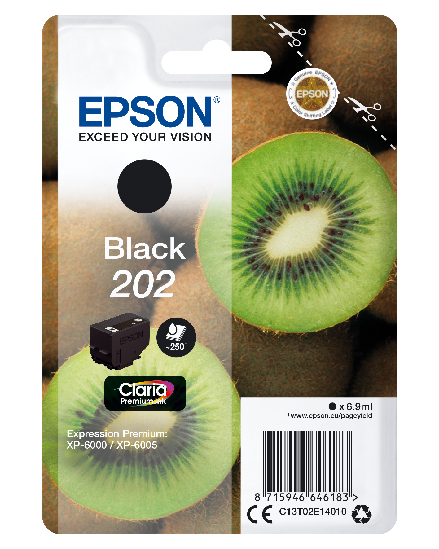 Epson 202 - 6.9 ml - Schwarz - Original - Blisterverpackung