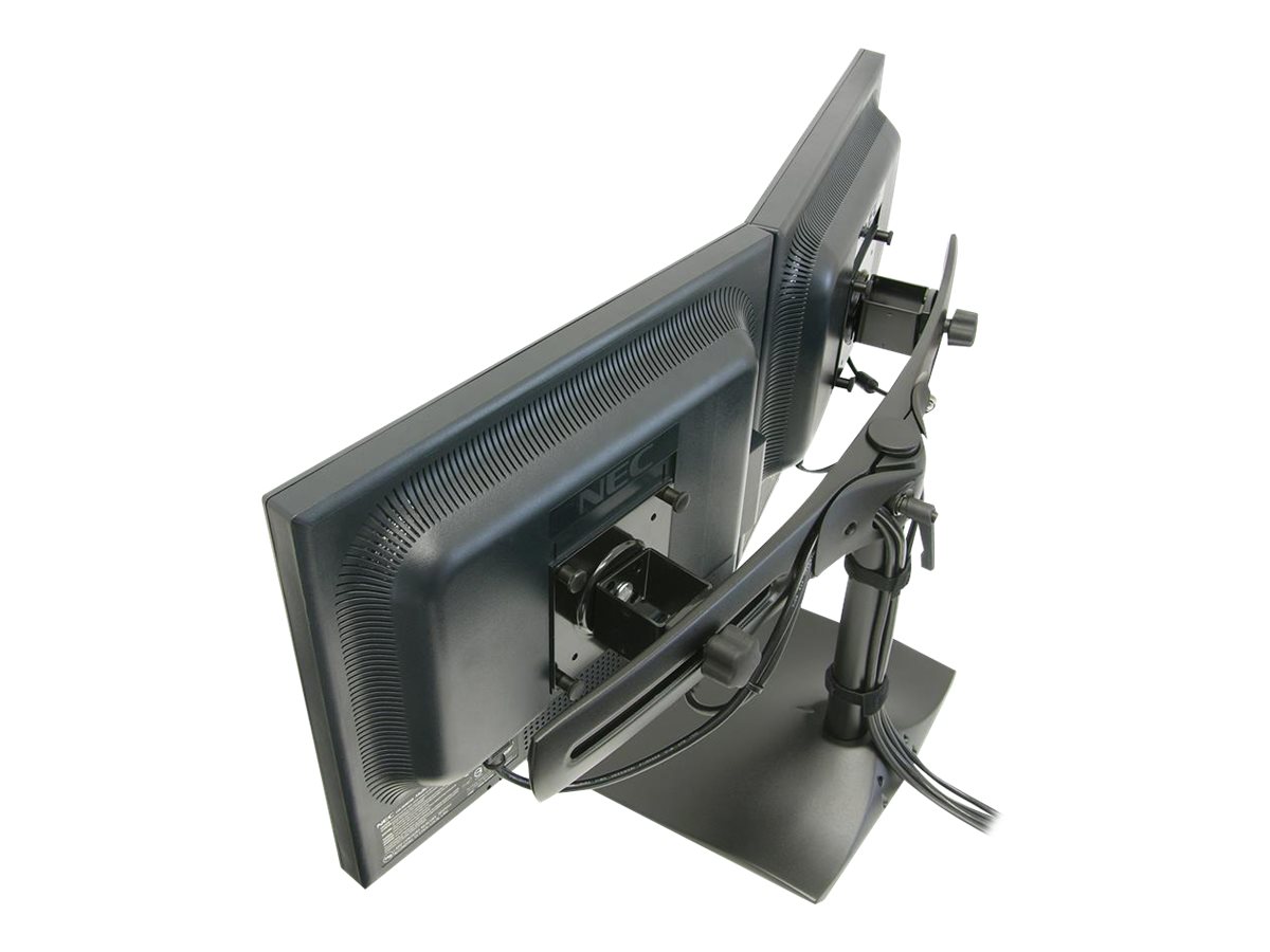Ergotron DS100 - Aufstellung - horizontal - für 2 LCD-Displays - Aluminium, Stahl - Schwarz - Bildschirmgröße: bis zu 61 cm (bis zu 24 Zoll)