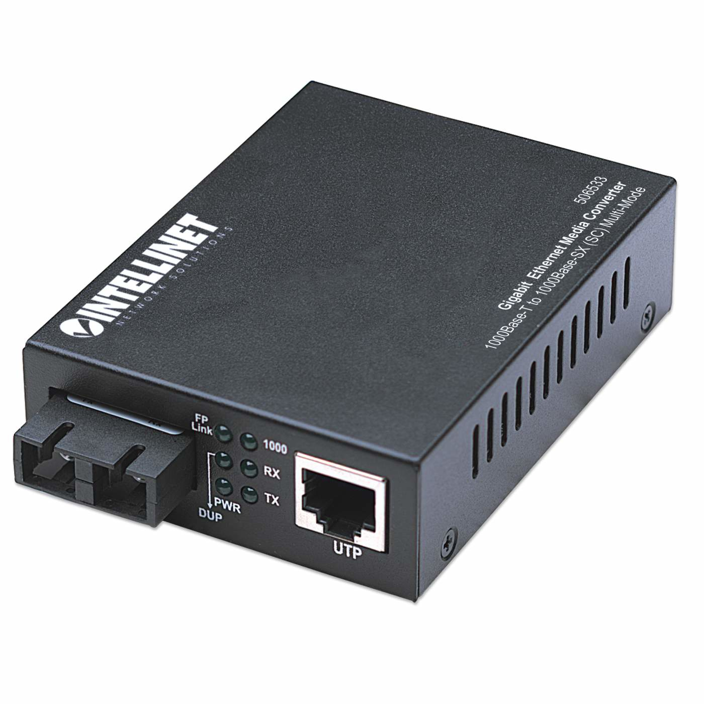 Intellinet Gigabit Ethernet Media Converter, 1000Base-T to 1000Base-Sx (SC)