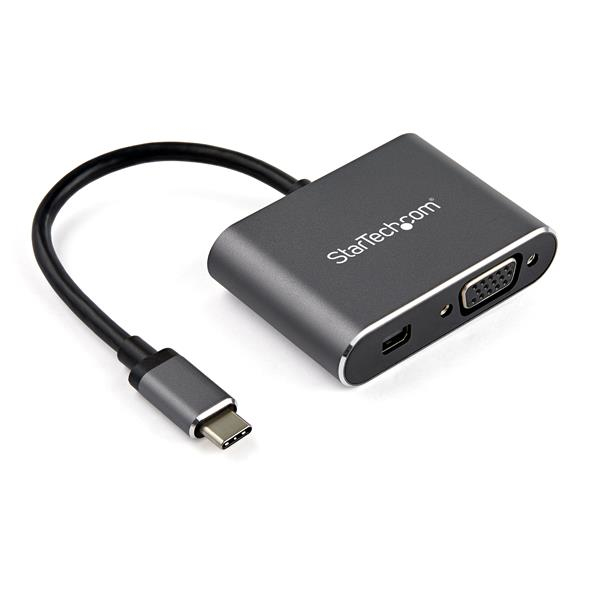 StarTech.com CDP2MDPVGA USB-C Multiport Adapter (Mini DisplayPort oder VGA, 4K 60Hz, HDR2, 2-in-1-USB Typ C zu mDP oder VGA)