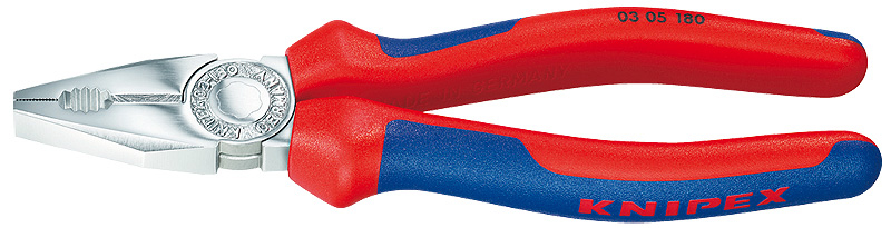 KNIPEX 03 05 160 - Prüfzange - Stahl - Kunststoff - Blau/Rot - 16 cm - 222 g