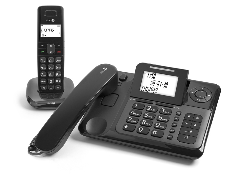 Doro Comfort 4005 - Mit Schnur/schnurlos - Anrufbeantworter mit Rufnummernanzeige