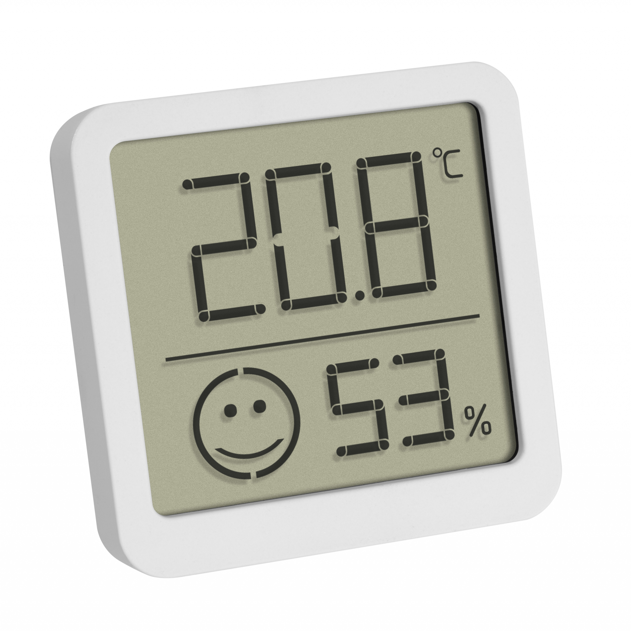 TFA Digitales Thermo-Hygrometer mit Komfortzone Thermo-/Hygrometer Weiß