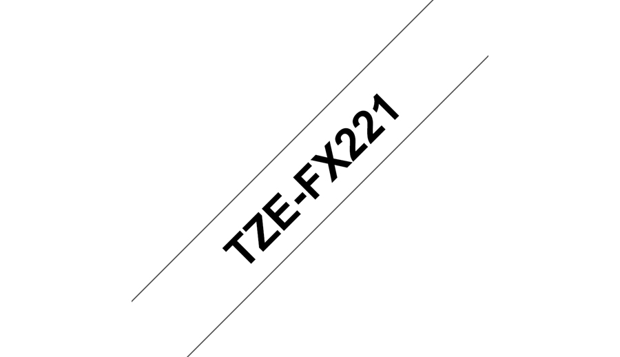 Brother TZe-FX221 - Klebstoff - Schwarz auf Weiß - Rolle (0,9 cm x 8 m)