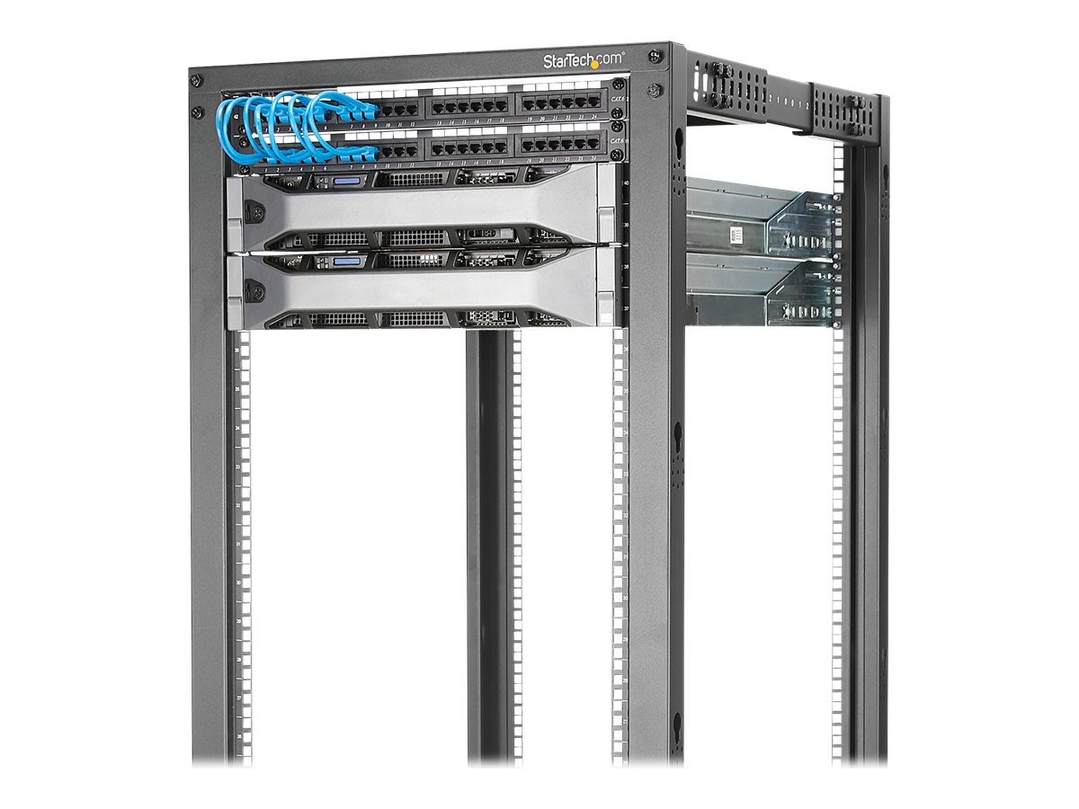 StarTech.com 19-Zoll Serverschrank - 15HE Laborgestell - Tiefenverstellbar 56 bis 102 cm - Tragfähigkeit 544 kg - Dell PowerEdge HP ProLiant ThinkServer (4POSTRACK15U)
