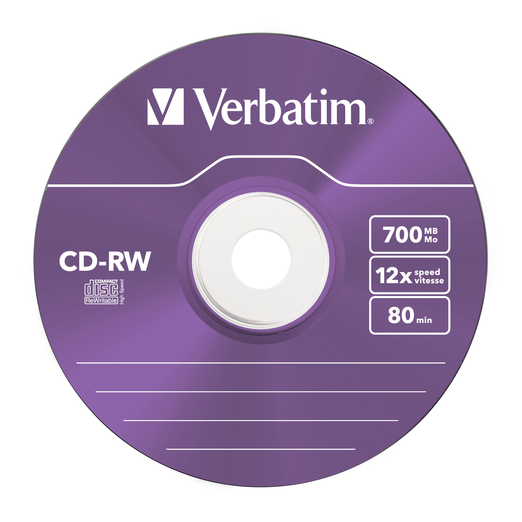 Verbatim DataLifePlus Hi-Speed - 5 x CD-RW - 700 MB (80 Min)