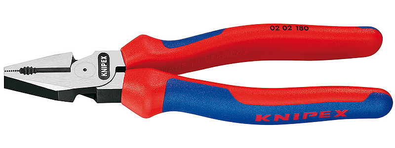 KNIPEX 02 02 180 - Prüfzange - Stahl - Kunststoff - Blau/Rot - 18 cm - 240 g