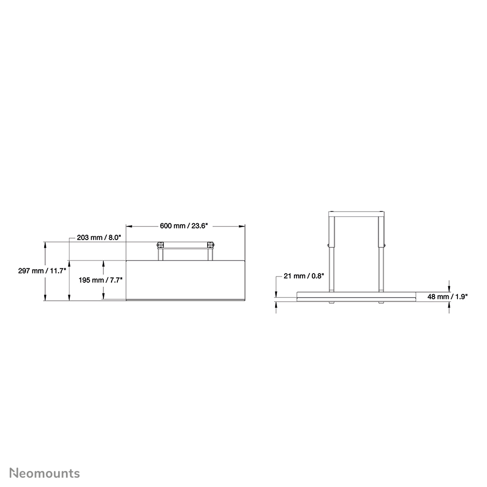 Neomounts PLASMA-M2KEYB - Montagekomponente (Regal)