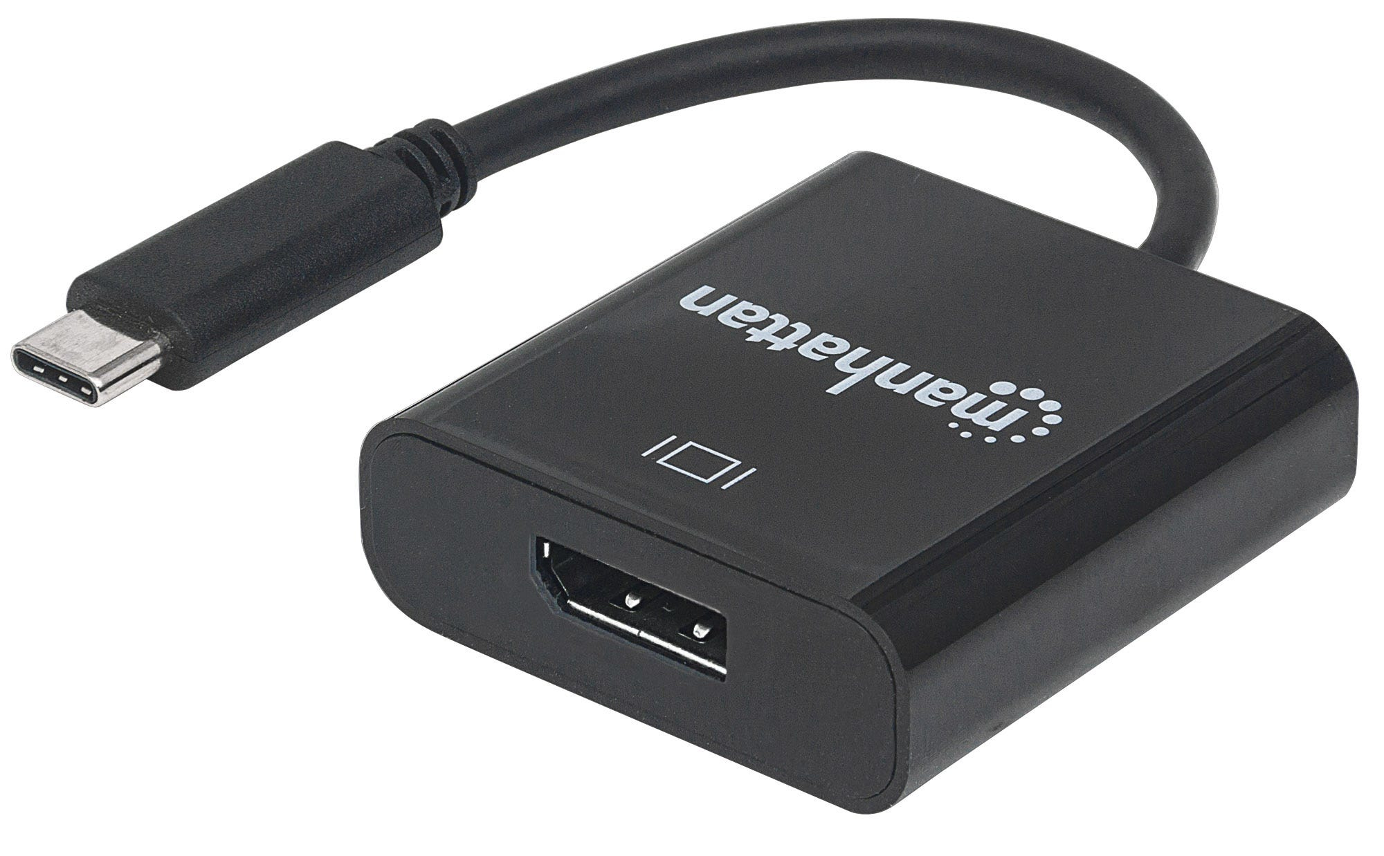 Manhattan USB-C to DisplayPort 1.2 Cable, 4K@30Hz, 21cm, Male to Female, Black, Lifetime Warranty, Blister - USB/DisplayPort-Adapter - USB-C (M)