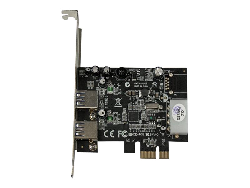 StarTech.com 2 Port USB 3.0 PCI Express Schnittstellenkarte mit UASP und 4 Pin LP4 Molex