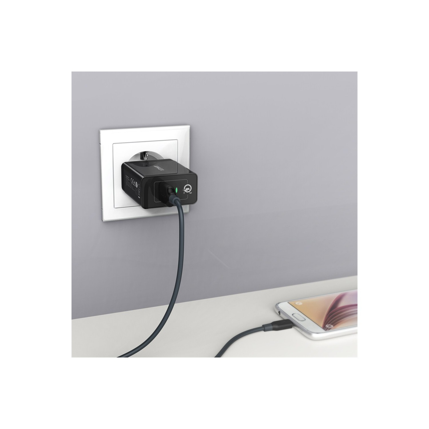 Anker Innovations Anker PowerPort+ 1 - Netzteil - 18 Watt - 3 A - IQ / QC 3.0 (USB)