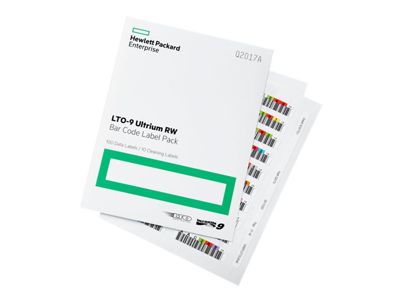 HPE 20 x LTO Ultrium 9 - 18 TB / 45 TB - mit kundenspezifischem Barcode etikettiert, Beschriftungsetiketten