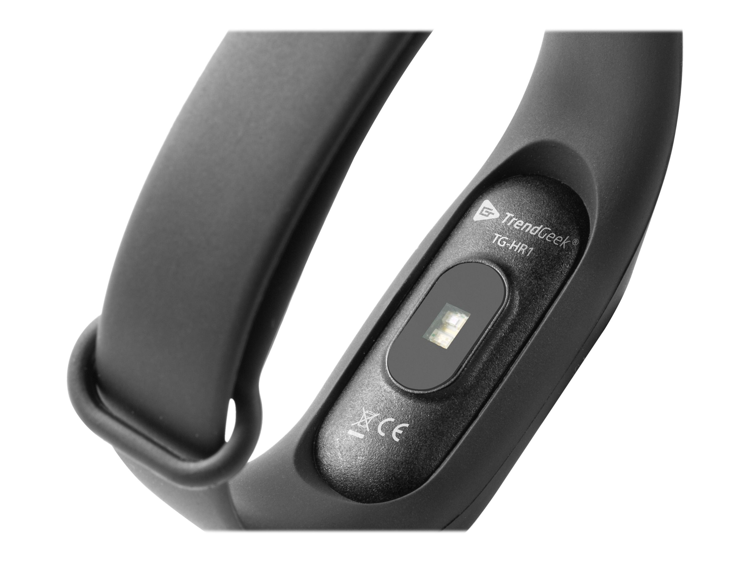 Technaxx TrendGeek TG-HR1 - Aktivitätsmesser mit Band - TPU - schwarz - Handgelenkgröße: 165-220 mm - Anzeige 1.1 cm (0.42")
