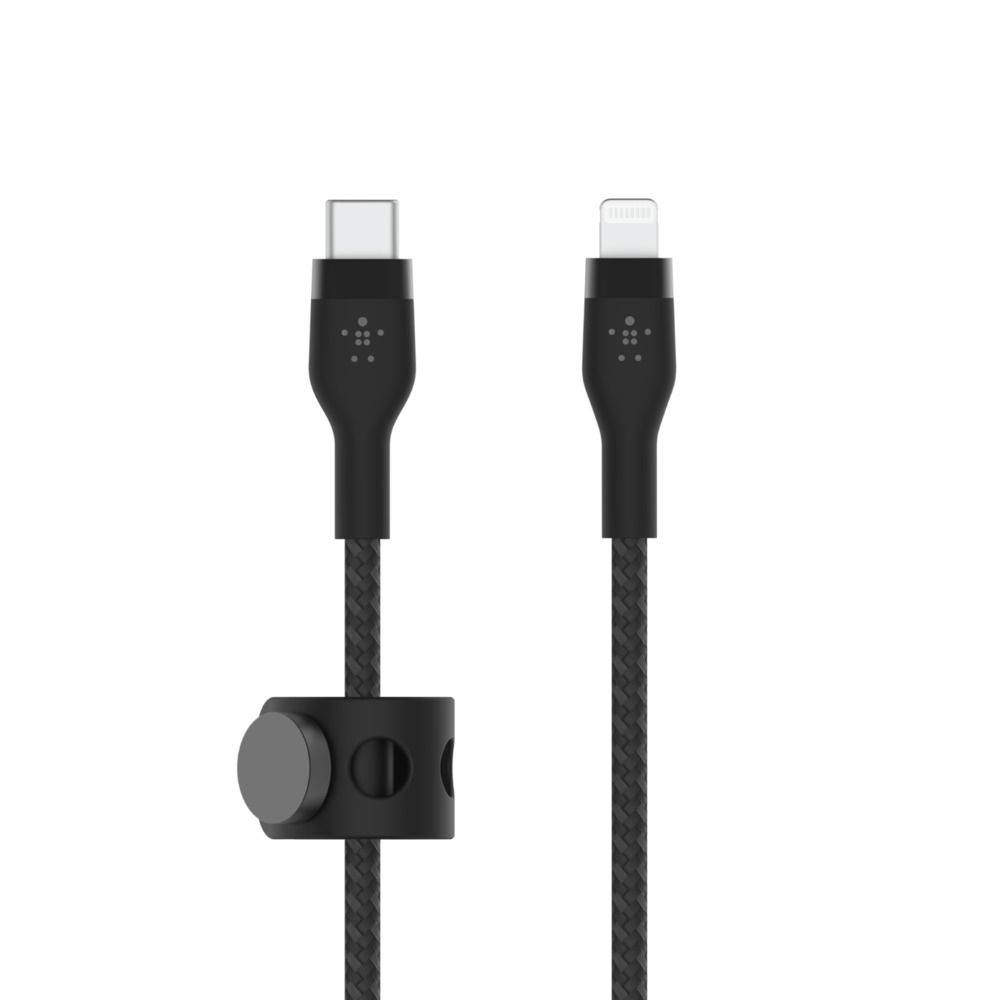 Belkin BOOST CHARGE - Lightning-Kabel - 24 pin USB-C männlich zu Lightning männlich - 2 m - Schwarz - für Apple iPad/iPhone/iPod (Lightning)