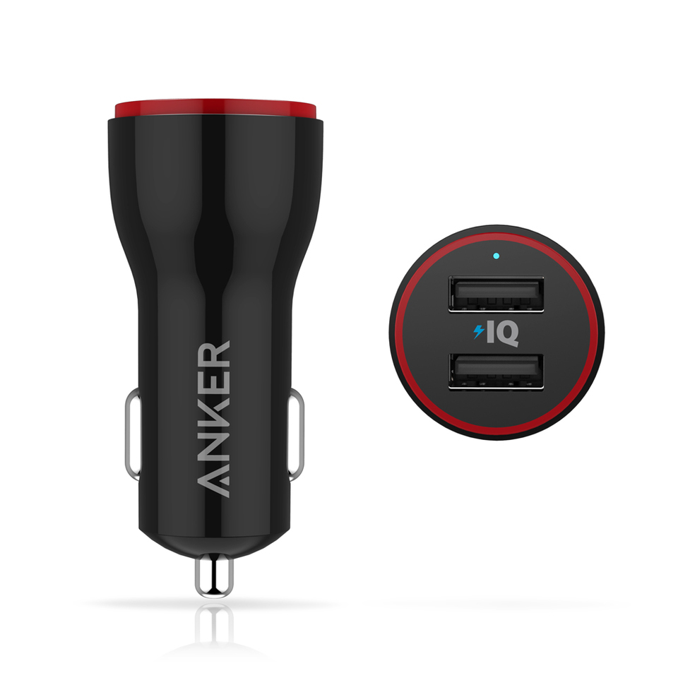 Anker Innovations Anker PowerDrive 2 - Auto-Netzteil - 24 Watt - 4.8 A - IQ - 2 Ausgabeanschlussstellen (USB)