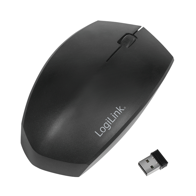 LogiLink Maus - rechts- und linkshändig - optisch - kabellos - 2.4 GHz, Bluetooth 4.2 - kabelloser Empfänger (USB)